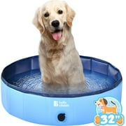 Toy Choi's Above Ground Swimming Pools for Pet, Hard Plastic Pool for Dogs and Kids, Kiddie Pool for Dogs, Pet Bathing Tub, 32inches